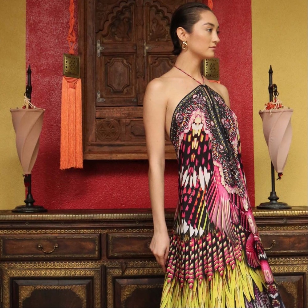 NWT ღ Parides aso RHOBH ღ 3 Way Silk Maxi Dress ღ - Picture 7 of 8